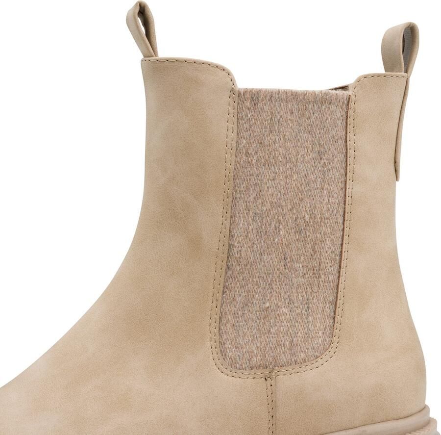Marco Tozzi Chelsea-boots blokhak enkellaarsjes herfstlaarzen stretchinzet buiten