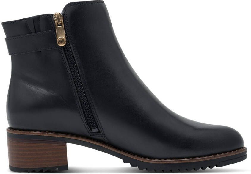 Marco Tozzi Laarsjes blokhak business schoen met praktische binnenritssluiting - Foto 3