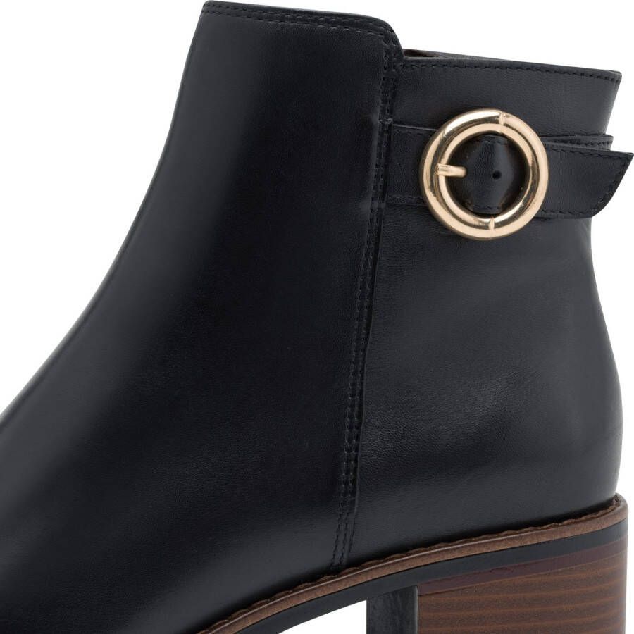 Marco Tozzi Laarsjes blokhak business schoen met praktische binnenritssluiting