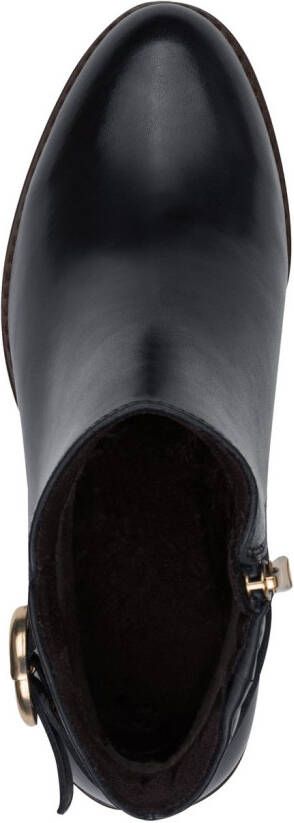 Marco Tozzi Laarsjes blokhak business schoen met praktische binnenritssluiting - Foto 4