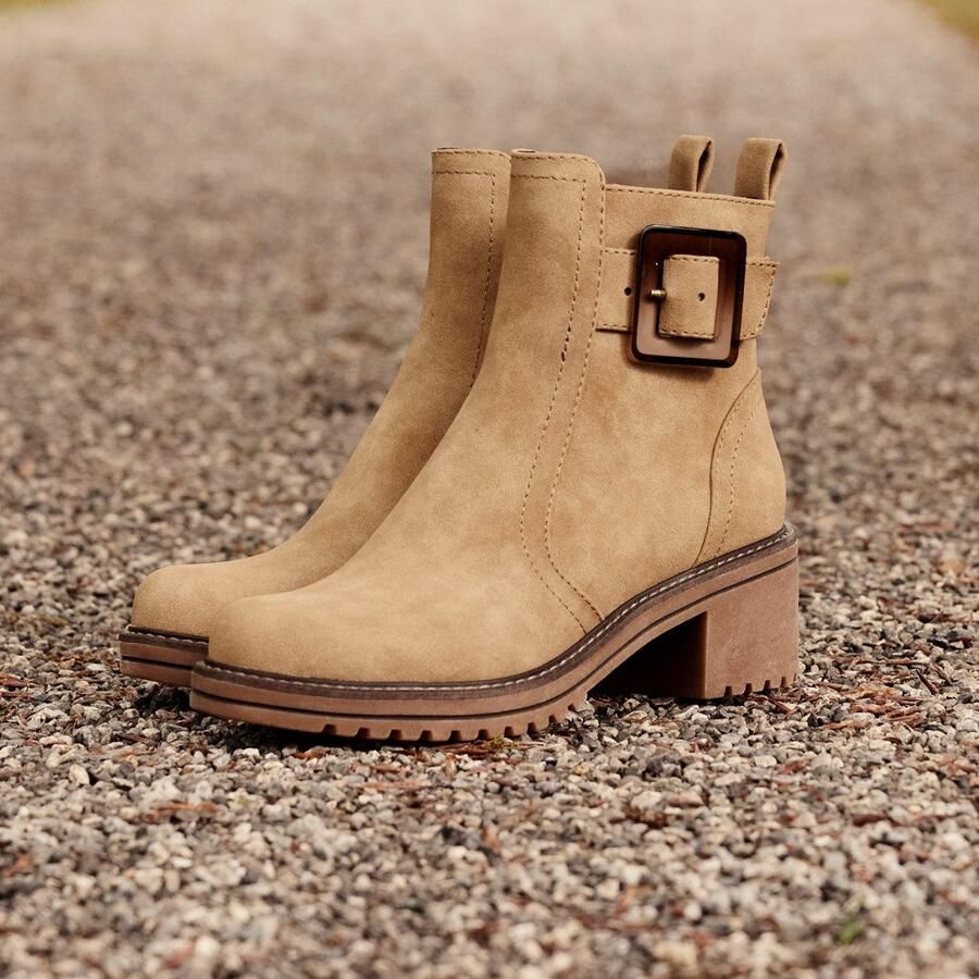 Marco Tozzi Laarsjes blokhak herfstboots in veganistische uitvoering - Foto 2