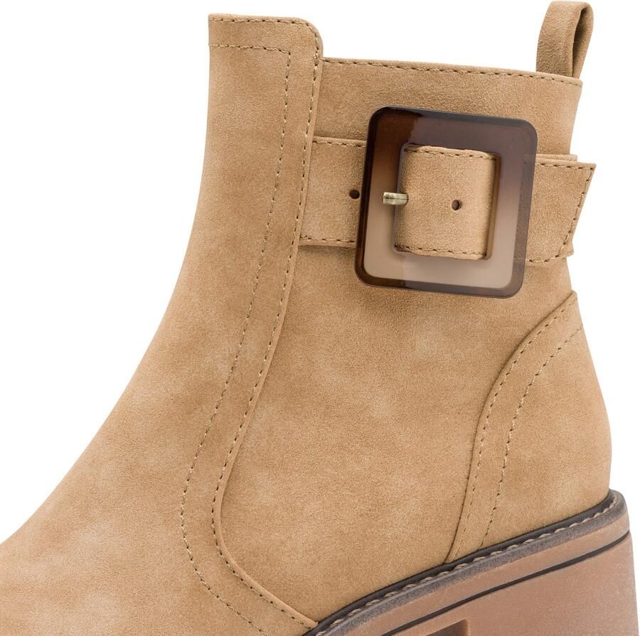 Marco Tozzi Laarsjes blokhak herfstboots in veganistische uitvoering - Foto 3