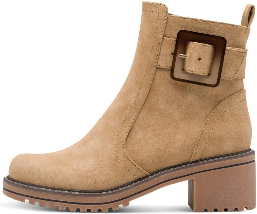 Marco Tozzi Laarsjes blokhak herfstboots in veganistische uitvoering - Foto 6