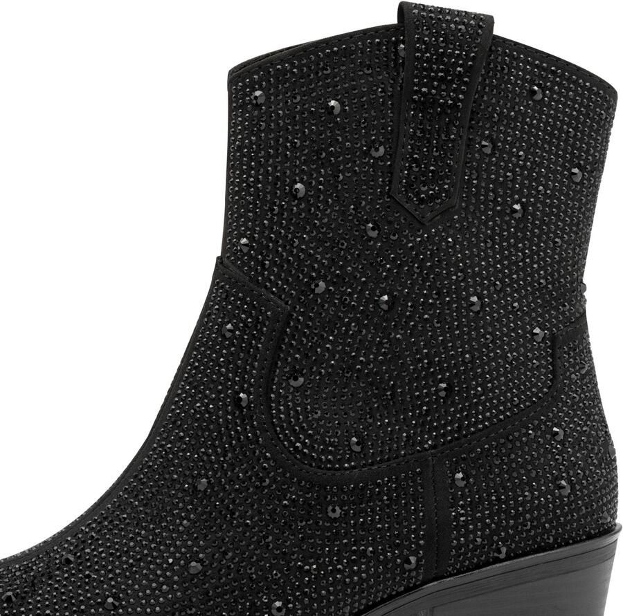 Marco Tozzi Laarsjes blokhak westernlaarzen bezet met fonkelende strasssteentjes - Foto 2