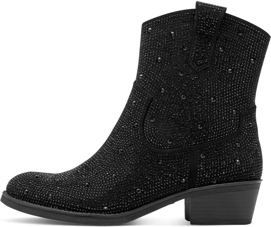 Marco Tozzi Laarsjes blokhak westernlaarzen bezet met fonkelende strasssteentjes - Foto 3