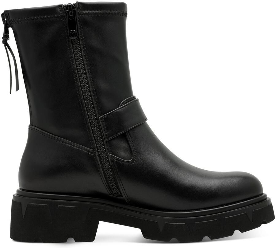 Marco Tozzi Laarsjes blokhak herfstboots met sierlijk versierde siersluiting - Foto 3