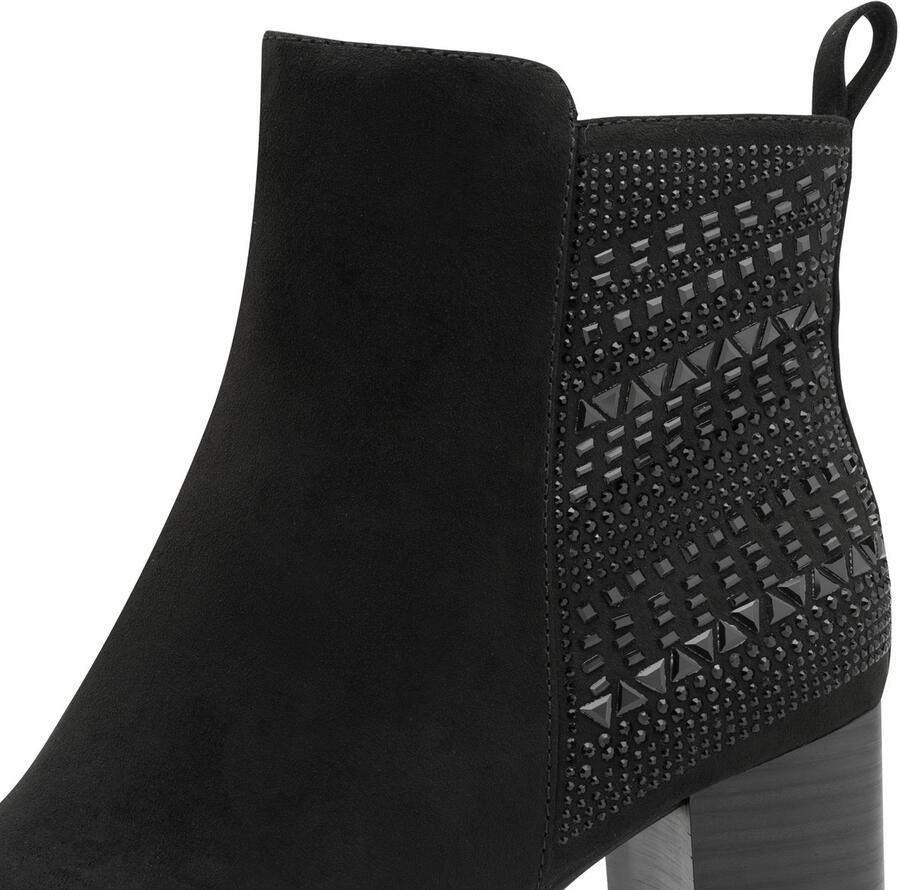 Marco Tozzi Laarsjes blokhak zakelijke enkellaars in veganistische uitvoering