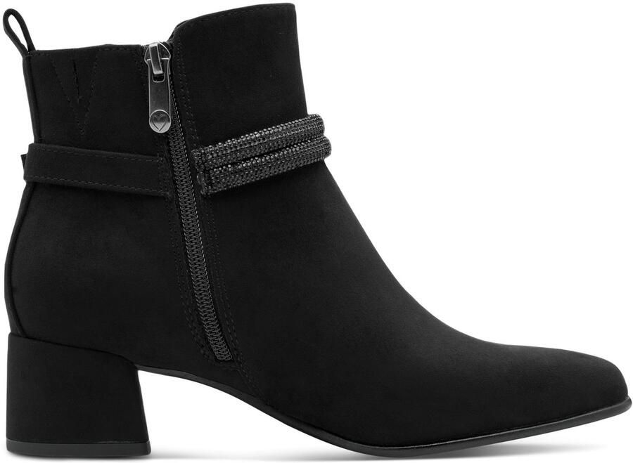 Marco Tozzi Laarsjes blokhak enkellaarsjes zakelijke schoen met elegant sierkoord - Foto 5