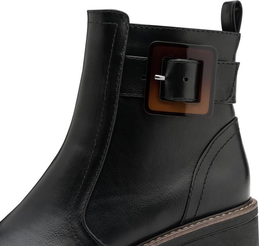 Marco Tozzi Laarsjes blokhak herfstboots in veganistische uitvoering - Foto 2