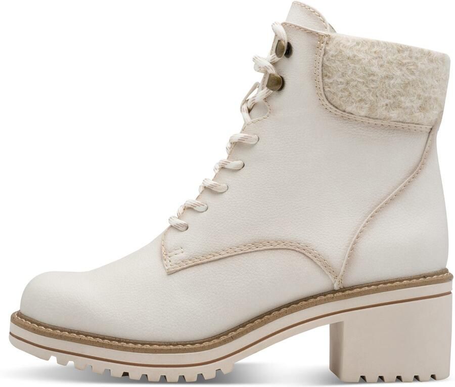 Marco Tozzi Winterlaarsjes blokhak veterboots winterboots met haken in bergbeklimmerslook - Foto 5