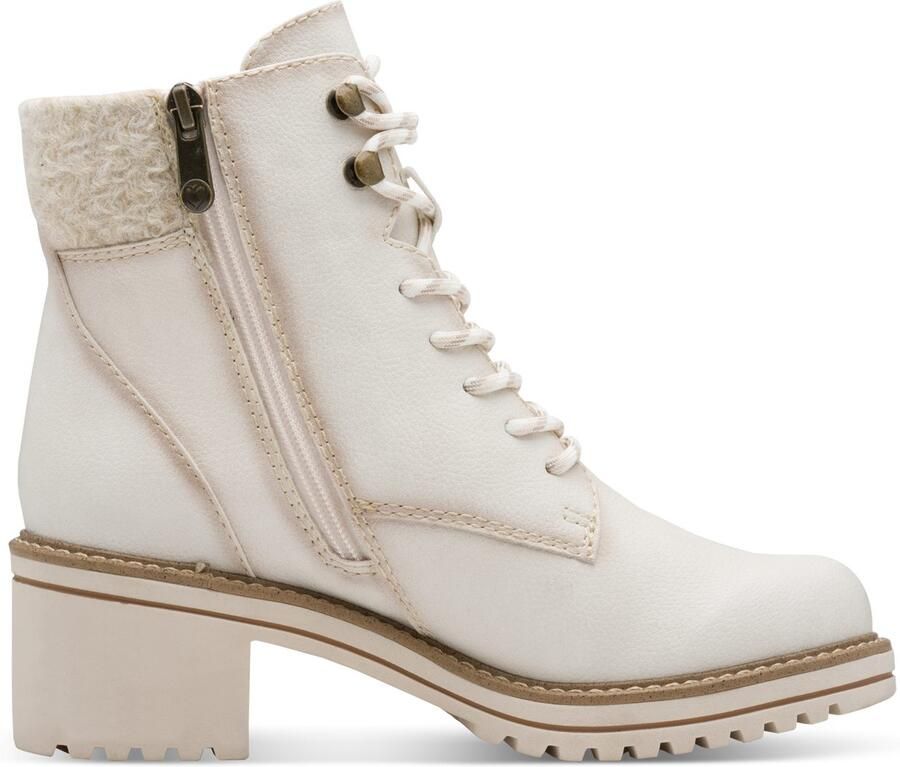 Marco Tozzi Winterlaarsjes blokhak veterboots winterboots met haken in bergbeklimmerslook - Foto 4