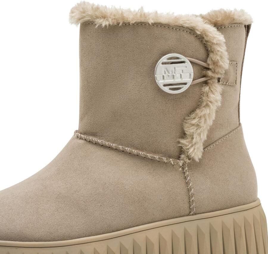 Marco Tozzi Winterlaarzen Plateau ritslaarzen met imitatiebont aan de schachtrand