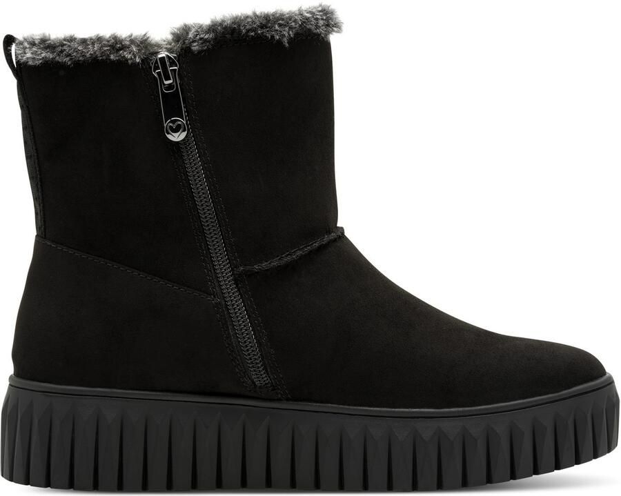 Marco Tozzi Winterlaarzen Plateau ritslaarzen met imitatiebont aan de schachtrand - Foto 3