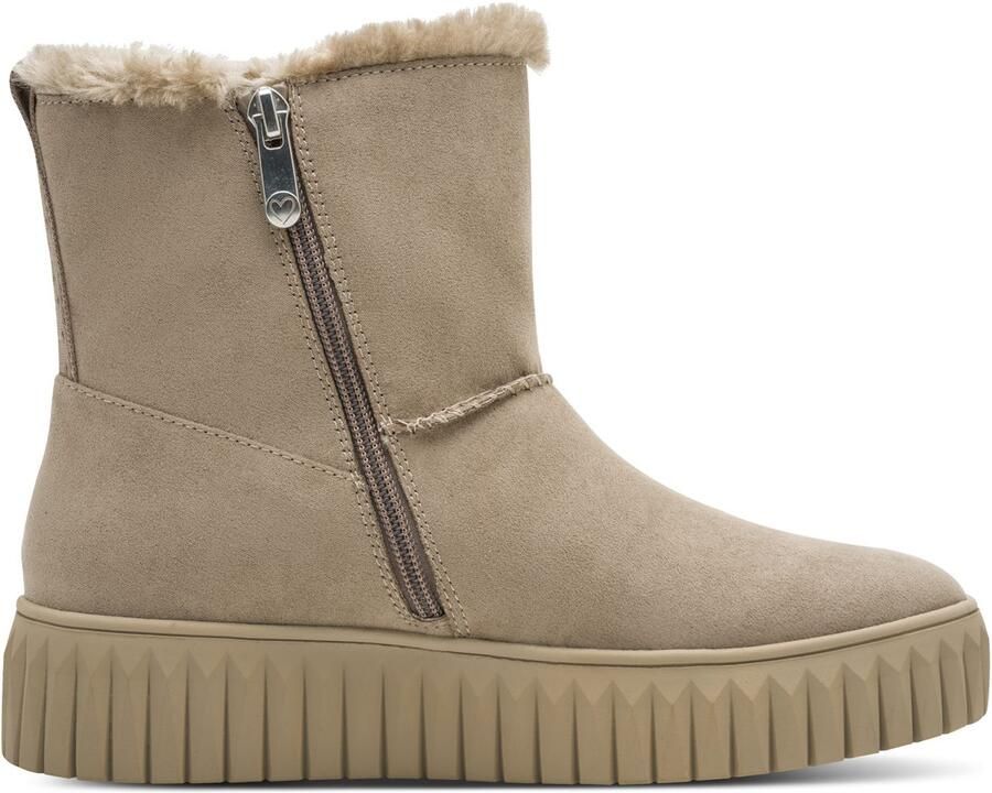 Marco Tozzi Winterlaarzen Plateau ritslaarzen met imitatiebont aan de schachtrand - Foto 4