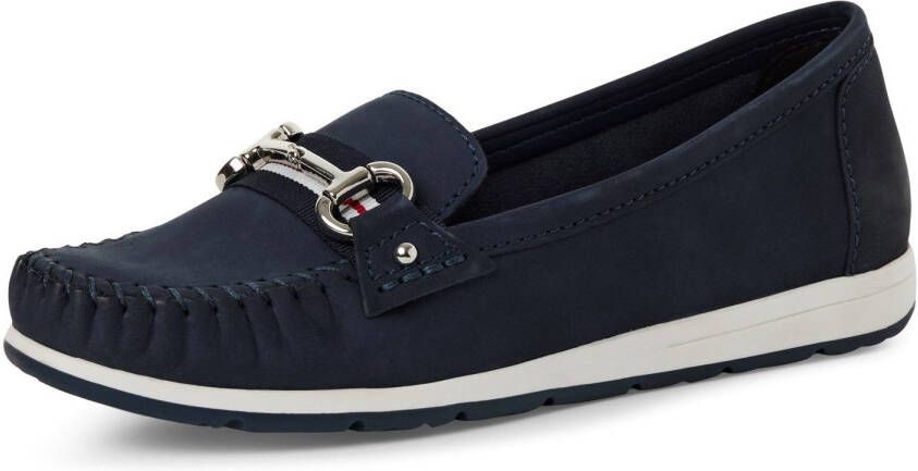 Marco Tozzi Mocassins lage schoen instapschoen vrijetijdsschoen met elegante siergesp