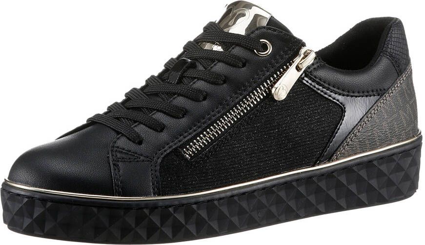 Marco Tozzi Plateausneakers Line vrijetijdsschoen lage schoen veterschoen met zijrits - Foto 2