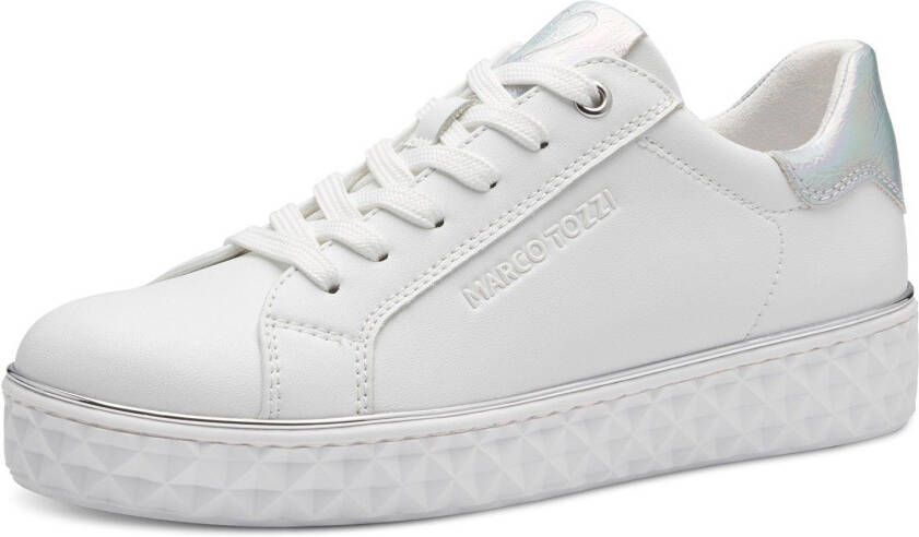 Marco Tozzi Plateausneakers met mooie metallic-details vrijetijdsschoen lage schoen veterschoen - Foto 2