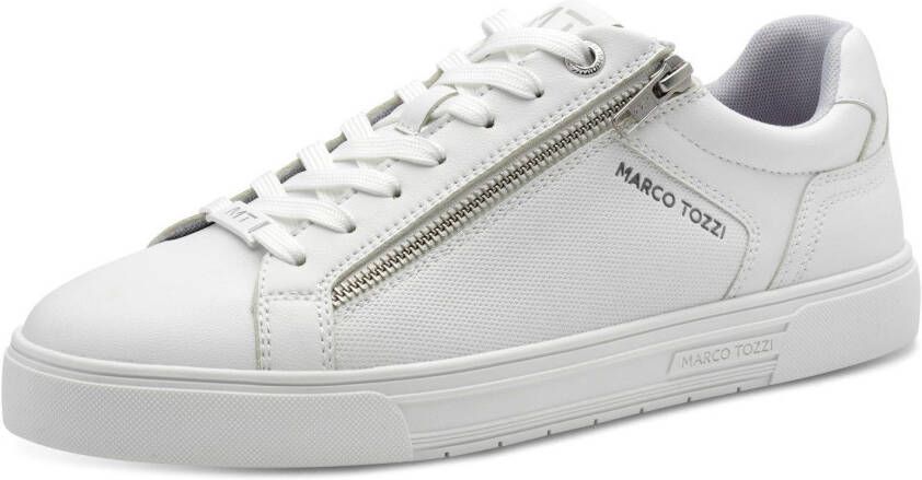 Marco Tozzi Plateausneakers vrijetijdsschoen lage schoen veterschoen met perforatie
