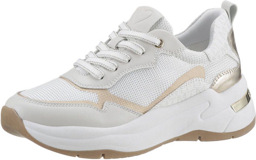 Marco Tozzi Sneakers met modieuze metallic-details
