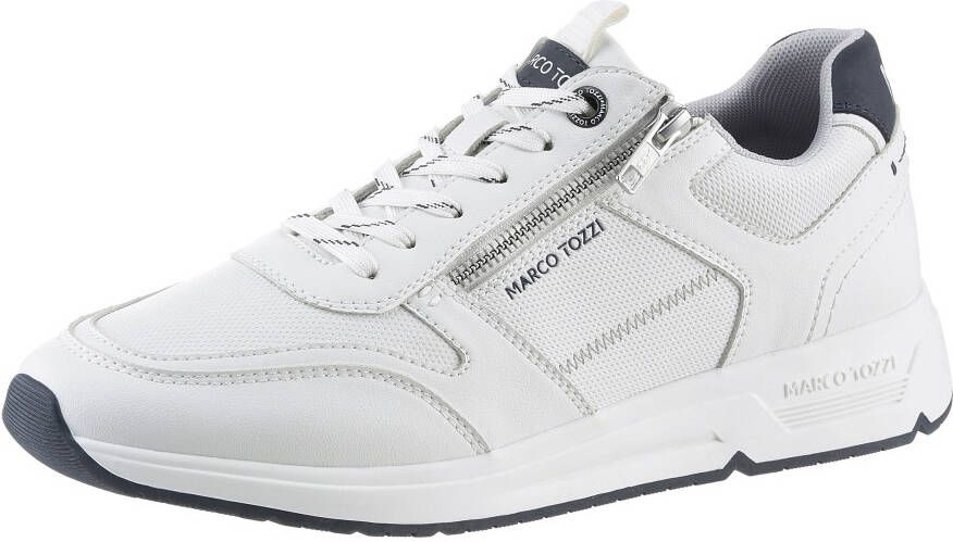Marco Tozzi Sneakers met sleehak vrijetijdsschoen halfschoen veterschoen met praktische rits