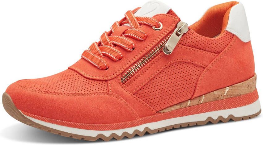 Marco Tozzi Sneakers met sleehak vrijetijdsschoen lage schoen veterschoen in vegan uitvoering - Foto 7