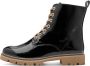 Marco Tozzi Veterschoenen blokhak veterenkellaarsjes in glanzende optiek - Thumbnail 1