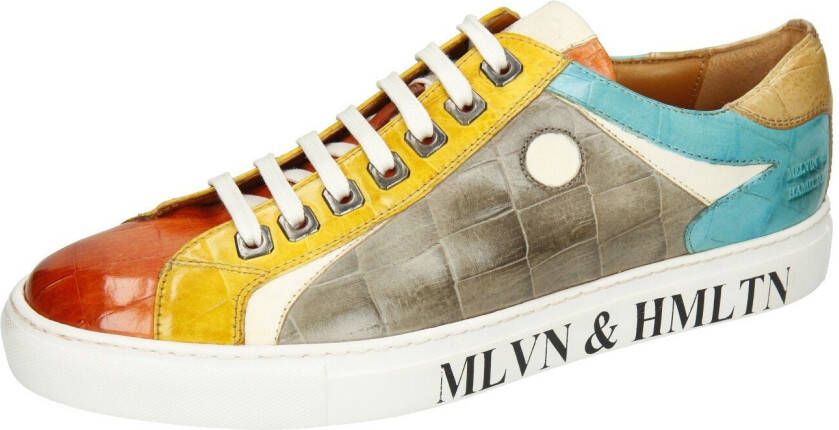 Melvin & Hamilton Veterschoenen Harvey 9 plantaardig gelooid met krokoprint vrijetijdsschoen halfhoge schoen veterschoen - Foto 2