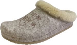 MUBB Pantoffels Let It Snow met lamsvacht