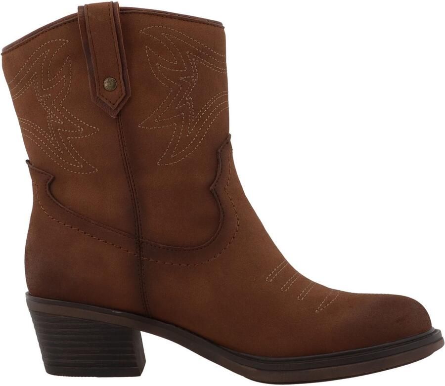 Mustang Shoes Winterlaarsjes Bernadette Cowboystoffen winterboots met ritssluiting