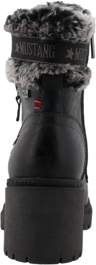 Mustang Shoes Winterlaarsjes LEILA Winterlaarzen met kunstbontkraag en blokhak - Foto 6