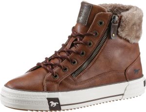 Mustang Shoes Hoge veterschoenen met ritssluiting aan de buitenkant