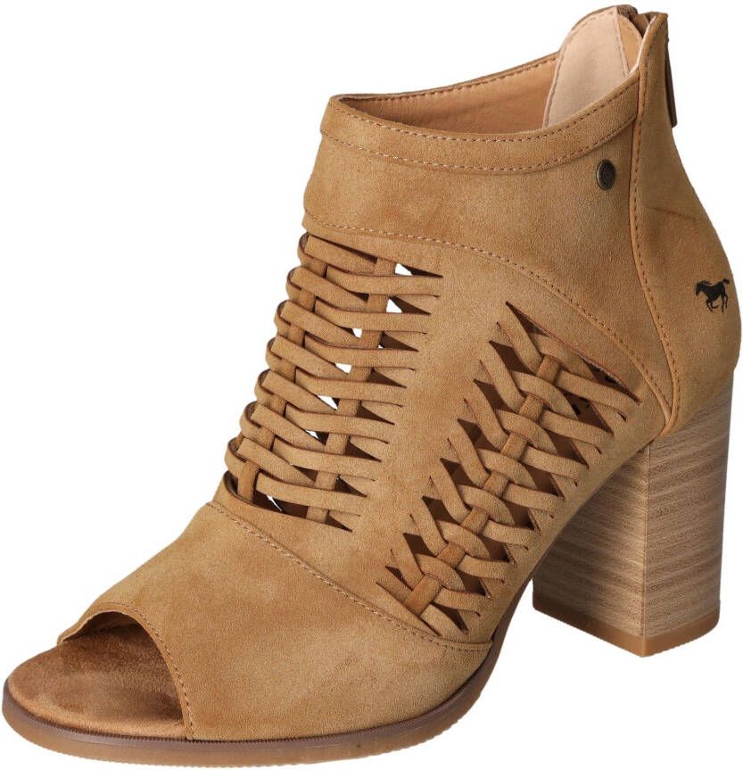 Mustang Shoes Sandaaltjes zomerschoen sandaal wig hak met praktische hielrits