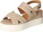 Mustang Shoes Sandaaltjes zomerschoen sandaal wig hak met lichte plateau - Thumbnail 4