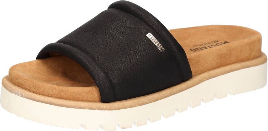 Mustang Shoes Slippers plateausandaal pool slides zomerschoen met softvoetbed comfortabele vorm