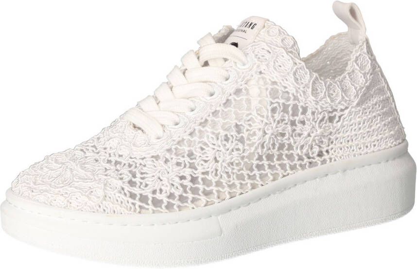 Mustang Shoes Sneakers plateausneaker veterschoen met sleehak