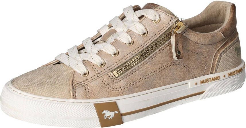 Mustang Shoes Sneakers retro sneaker veterschoen met extra ritssluiting