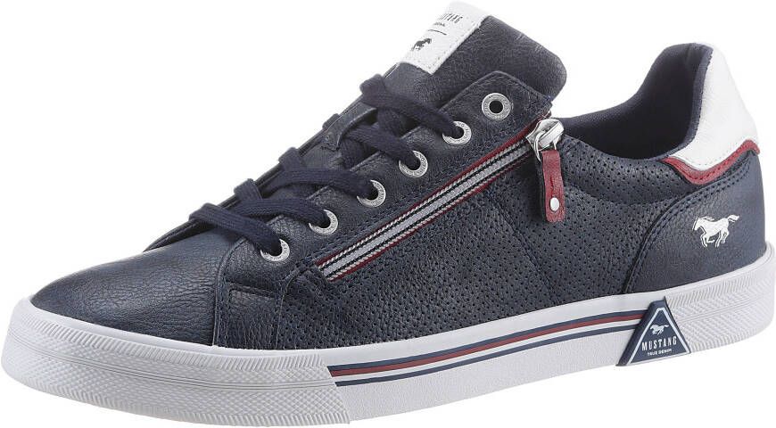 Mustang Shoes Sneakers met rits aan de zijkant vrijetijdsschoen lage schoen veterschoen - Foto 1
