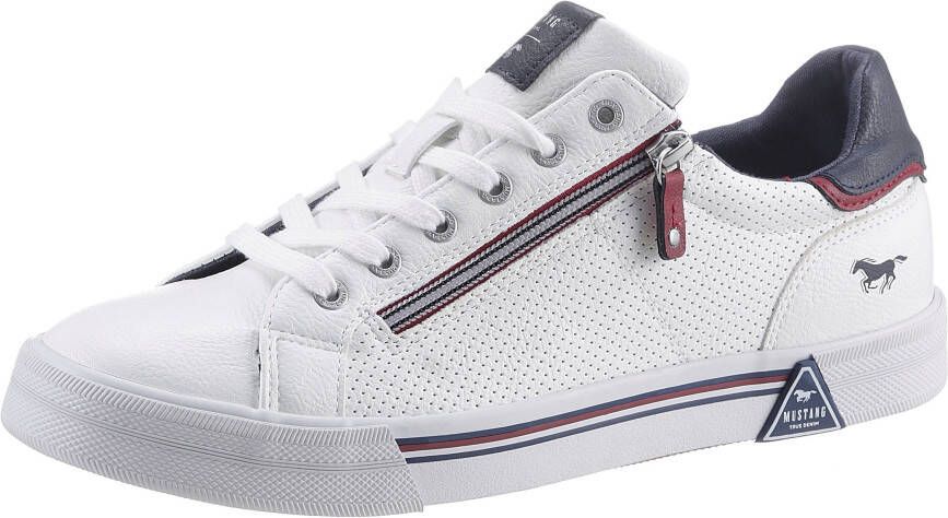 Mustang Shoes Sneakers met rits aan de zijkant vrijetijdsschoen lage schoen veterschoen
