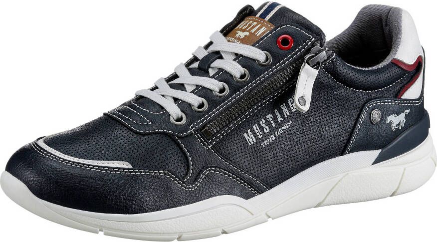 Mustang Shoes Sneakers met zijrits vrijetijdsschoen lage schoen veterschoen