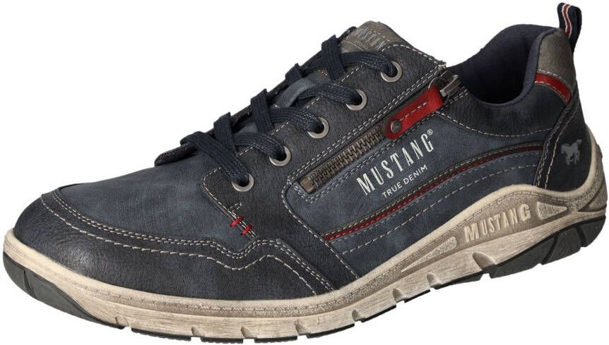 Mustang Shoes Sneakers vrijetijdsschoen lage schoen veterschoen met zijrits