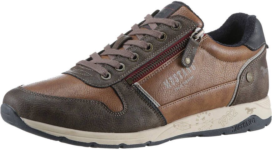 Mustang Shoes Sneakers met rits vrijetijdsschoen lage schoen veterschoen