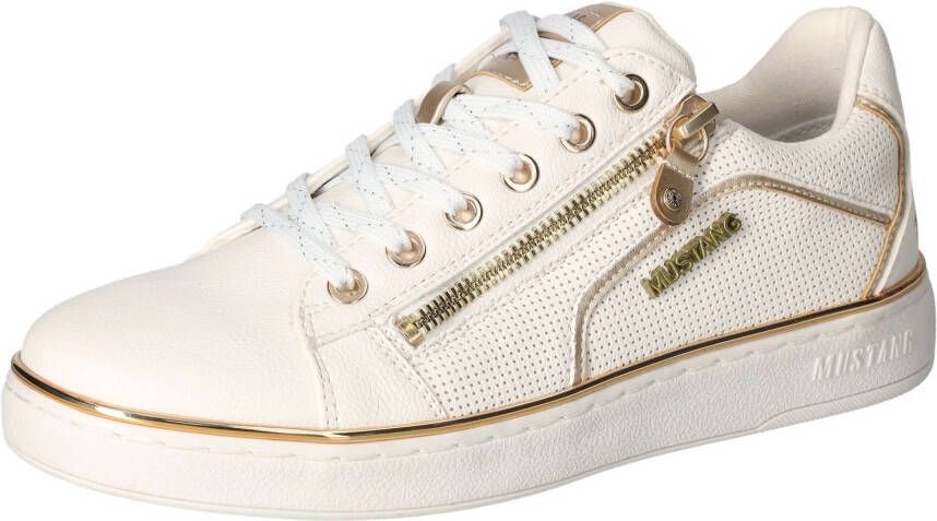 Mustang Shoes Sneakers plateausneaker veterschoen met metallic details