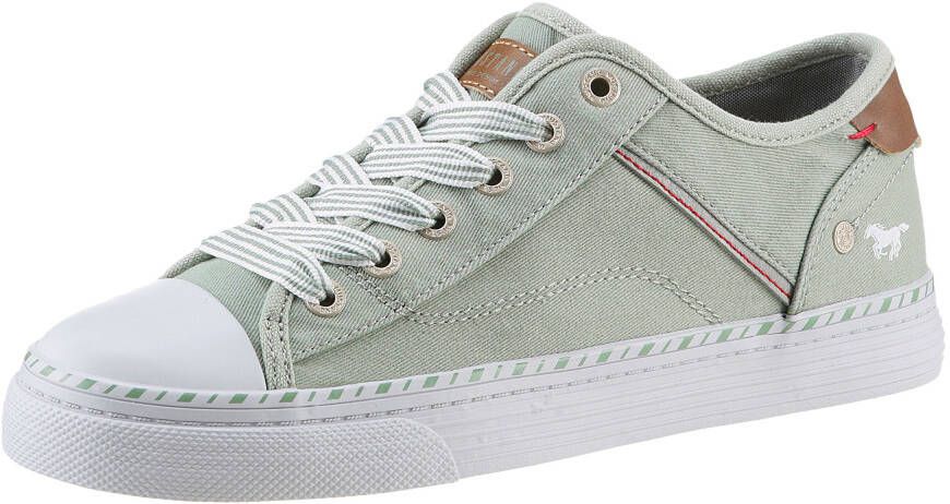 Mustang Shoes Sneakers vrijetijdsschoen lage schoen veterschoen met plateauzool