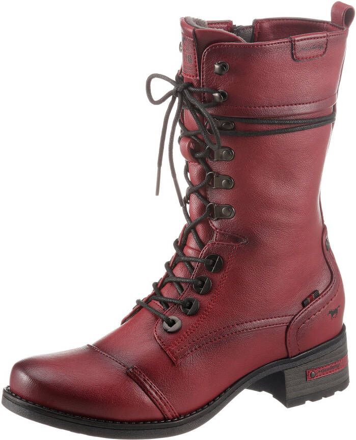 Mustang Shoes Veterlaarzen met praktische rits aan de binnenkant -  Schoenen.nl