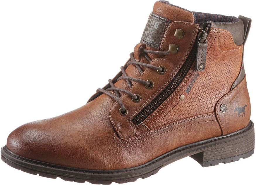Mustang Shoes Hoge veterschoenen met een ritssluiting - Foto 5