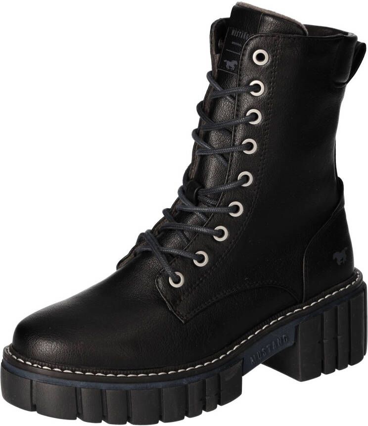 Mustang Shoes Veterschoenen hakken veterschoenen met sterke profielzool
