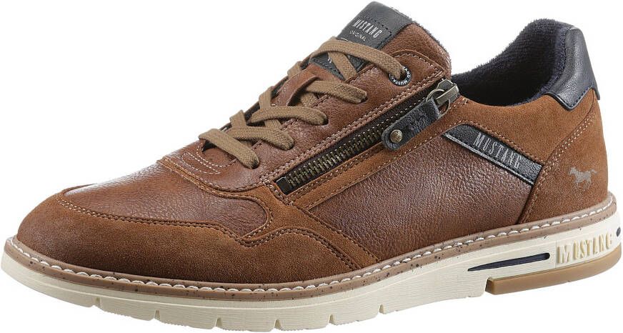 Mustang Shoes Veterschoenen met rits vrijetijdsschoen lage schoen veterschoen