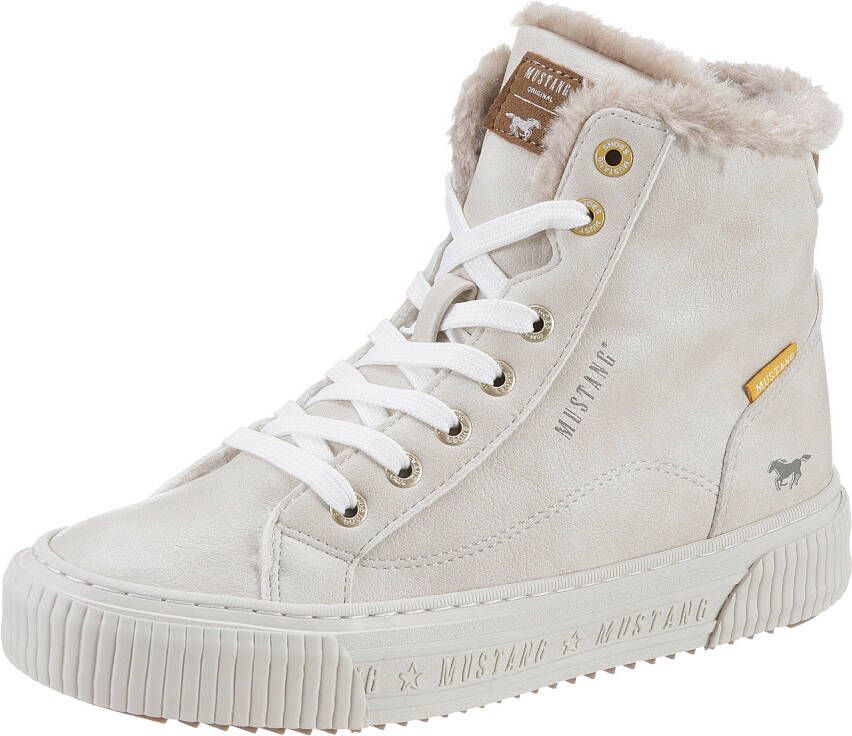 Mustang Shoes Winterlaarzen high top sneakers veterschoenen met plateauzool