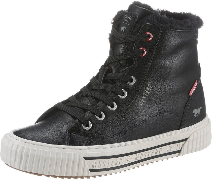 Mustang Shoes Winterlaarzen high top sneakers veterschoenen met plateauzool - Foto 1