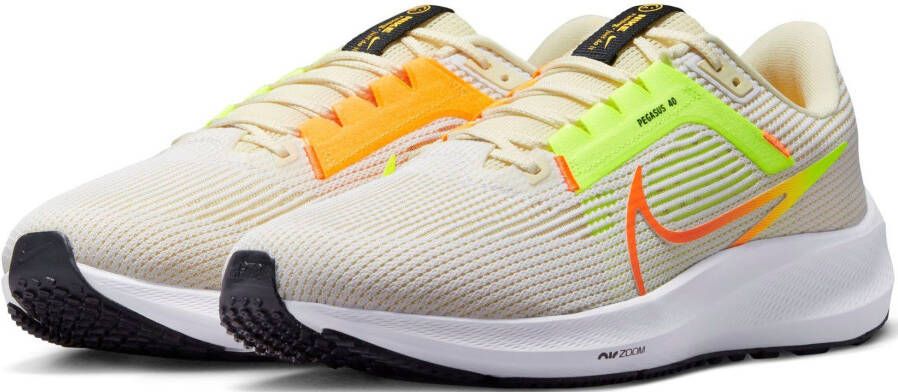 Nike air zoom pegasus 40 hardloopschoenen wit geel dames - Foto 3